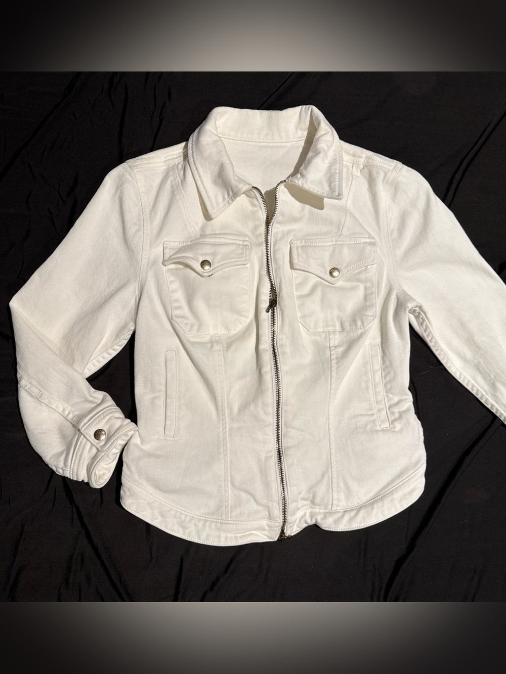 Vintage Rare Guess Denim Jeans Jacket Lace Up Button S